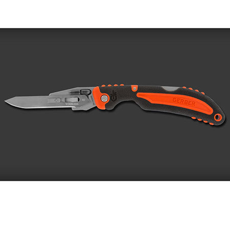 Gerber Vital Pocket Folding Knife with #60 Clip Pt. Scalpel Blade, Bright Orange
