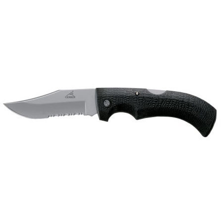 Gerber Gator Clip Point Serrated Edge Satin Finish Folding Knife