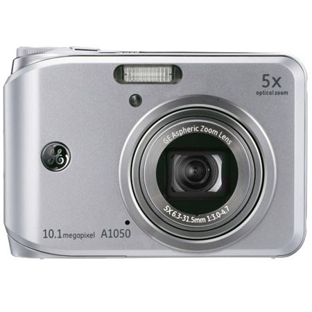 GE A1050 Dig Camera, 10.1MP, 5x Opt Zm, 2.5" LCD,Silver