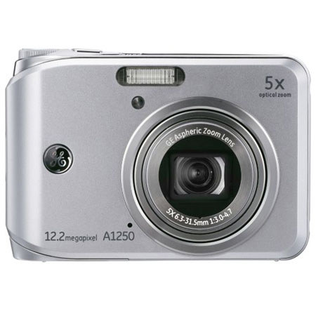 GE A1250 Dig Camera, 12.2MP, 5x Opt Zm, 2.5" LCD, Silvr