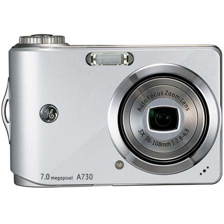 General Electric A730 Digital Camera, 7.0mp, with 3x Optical & 4.5x Digital Zoom - Silver