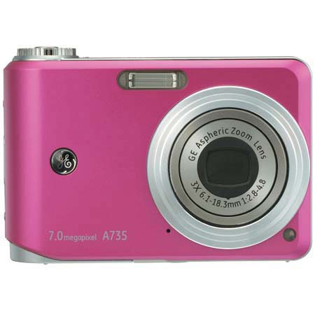 General Electric A735 Digicam Kit, Pink w/ 2GB SD Card