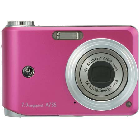 General Electric A735 Digicam, 7.0MP, 3x Opt Zm, Pink