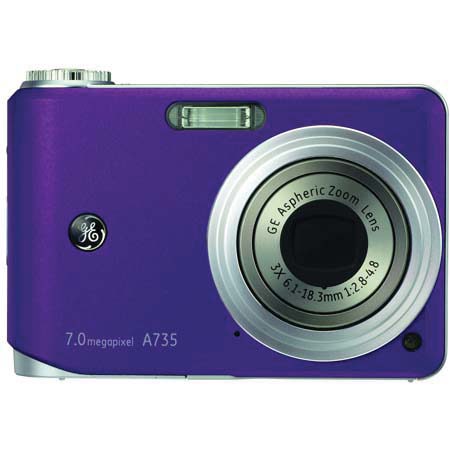 General Electric A735 Digicam Kit,purple w/2GB SD Card