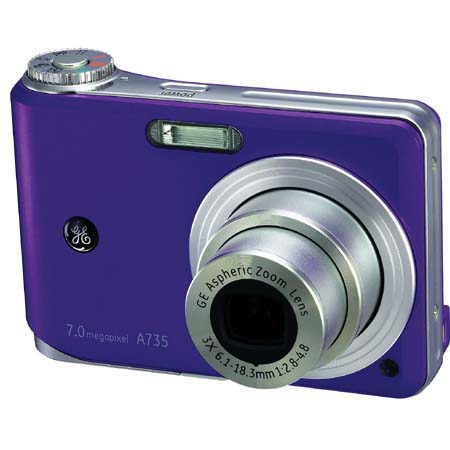 General Electric A735 Digicam, 7.0MP, 3x Opt Zm, Purple