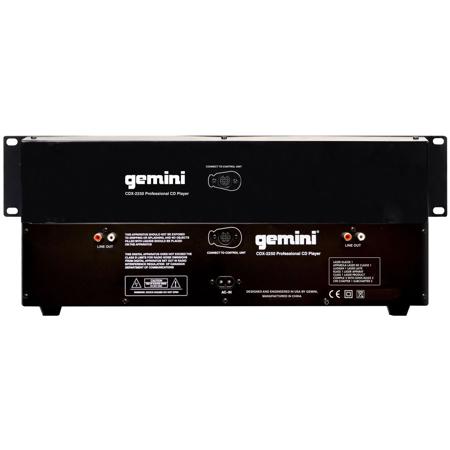 Gemini Dual Rack Mount CD/USB Media Player, Blue Back Lit LED Display