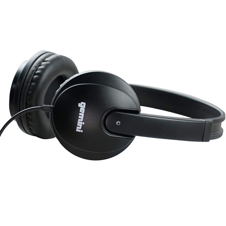 Gemini DJX-200BLK Professional Over the Ear DJ Headphones, Black