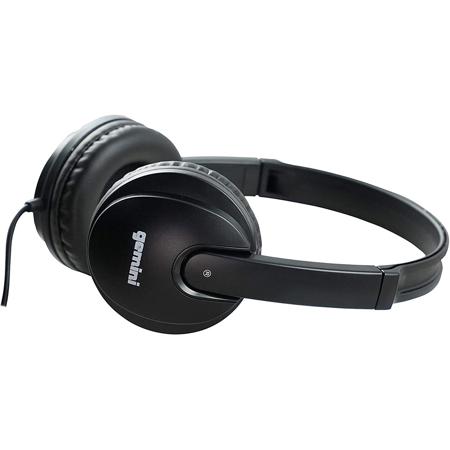 Gemini DJX-200BLK Professional Over the Ear DJ Headphones, Black