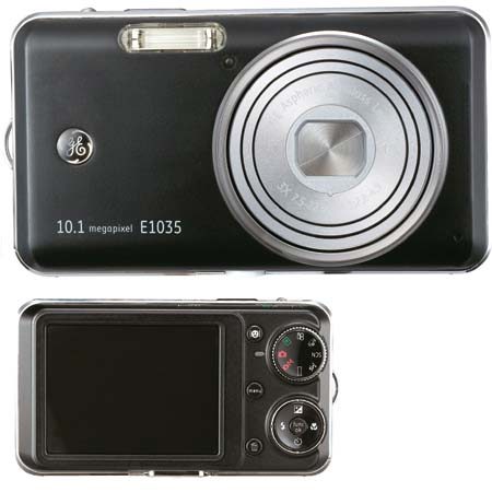 General Electric E1035 Digicam, 10.0MP, 3xOpt Zm, Black