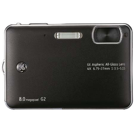 General Electric G2 Digital Camera, 8.0 Megapixel, 4x Optical Zoom, 4.5x Digital Zoom, 2.7" LCD Display, Black