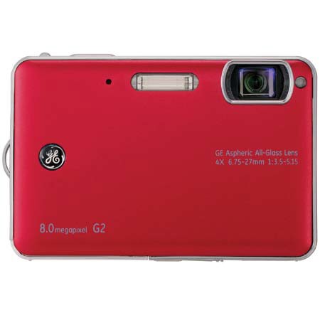 General Electric G2 Digicam, 8.0MP, 4x Opt Zm, Red