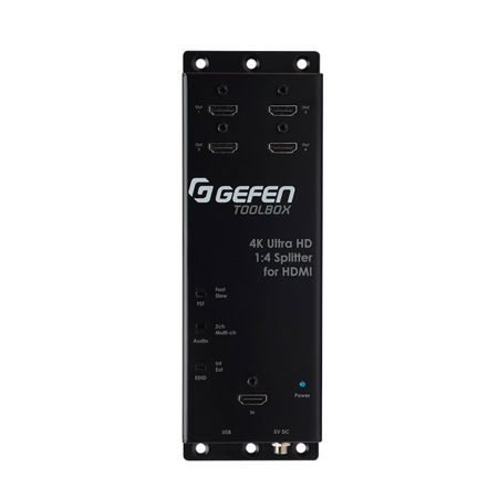 Gefen 4K DCI & Ultra HD 1:4 HDMI Splitter with Cascading Output, Black