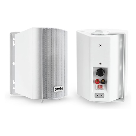 Gemini GHSI-W400BT 4" 100W Waterproof Bluetooth Outdoor Wall Speakers, Pair
