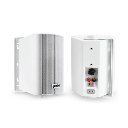 Gemini GHSI-W525BT 5.25" 150W Waterproof Bluetooth Outdoor Wall Speakers, Pair