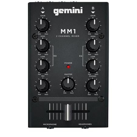 Gemini MM1 2-Channel Compact Audio DJ Mixer