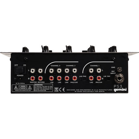 Gemini PS3 Professional 10" 3-Channel Stereo DJ Mixer