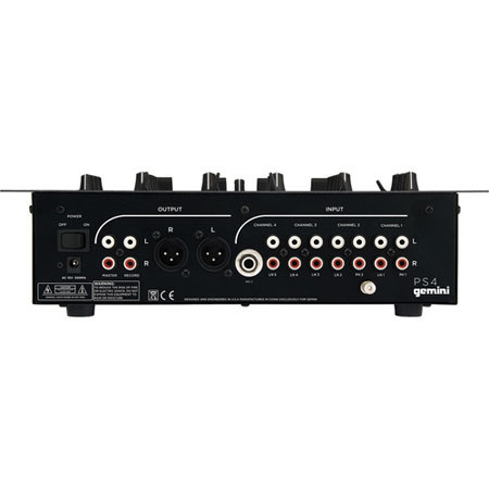 Gemini PS4 Professional 12.5" 4-Channel Stereo DJ Mixer