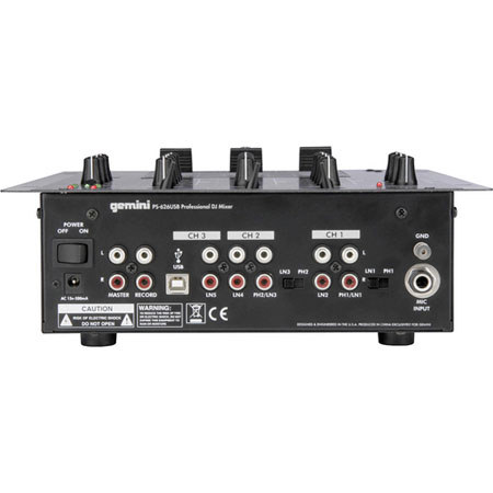 Gemini PS-626USB 10 inch 3 Channel Mixer