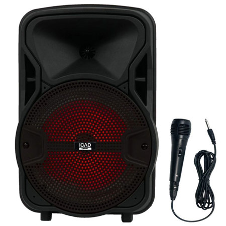 Gemini GSX-L208BTB 8" Backlit LED Bluetooth Speaker