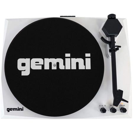 Gemini TT-900BW Vinyl Record Player Turntable w/Bluetooth & Speakers,Black/White