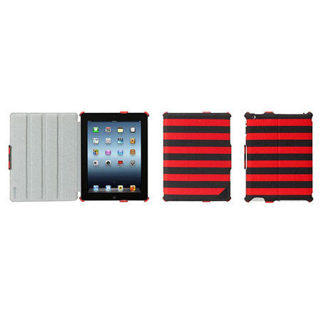 Griffin Technology Cabana Journal Case for iPad 2/3/4, Black/Red