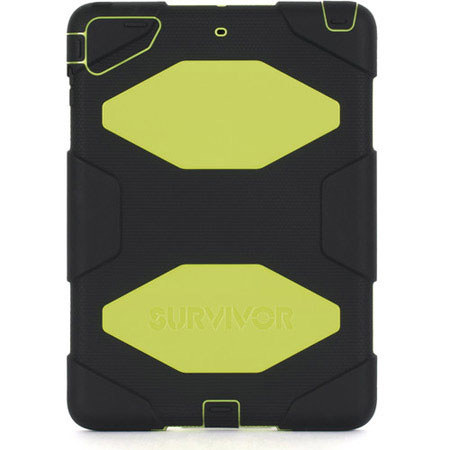 Griffin Technology Survivor Case with Stand for iPad Air, Black/Citron