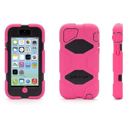 Griffin Technology Survivor Case for iPhone 5c, Pink/Black