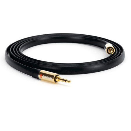 Griffin Technology 6' (1.8m) Premium Flat Aux Cable, Black