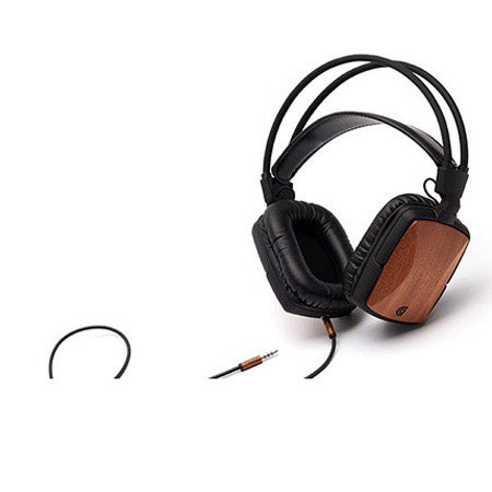 Griffin Technology WoodTones Over-The-Ear Headphones, Sapele