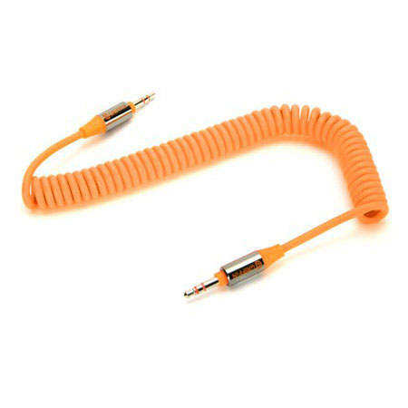 Griffin Technology 6' (1.8m) Coiled Fluoro AUX Cable, Orange