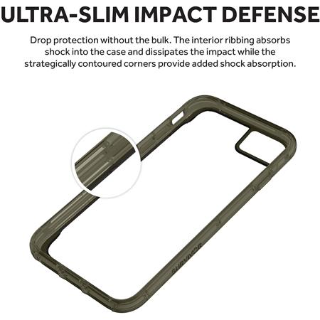 Griffin Technology Survivor Clear Case for iPhone SE (2020), 8, 7 & 6/6s, Black