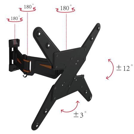 GForce Full Motion TV Wall Mount for 23-55" LCD/LED TVs