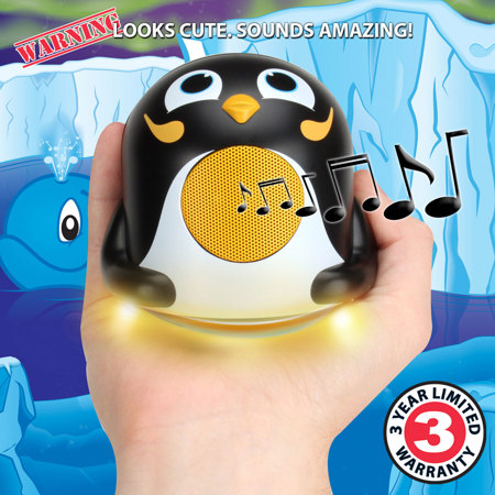 GoGroove Groove Pal Jr Penguin 3W Speaker, Single, White/Black