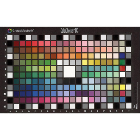 Gretag Macbeth Digital ColorChecker DC Chart with Spectrophotometric Readings, 8.5x14"