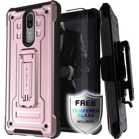 Ghostek Iron Armor 2 Rugged Kickstand Case for LG K50 Smartphone, Rose Gold