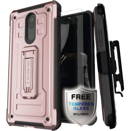 Ghostek Iron Armor 2 Rugged Kickstand Case for LG Stylo 5 Smartphone, Rose Gold