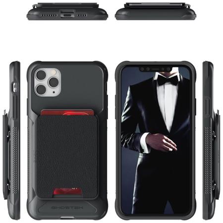 Ghostek Exec 4 Magnetic Wallet Case with Card Holder for iPhone 11 Pro Max,Black