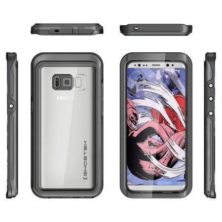 Ghostek Atomic 3 Series Waterproof Case for Samsung Galaxy S8+ Smartphone, Black