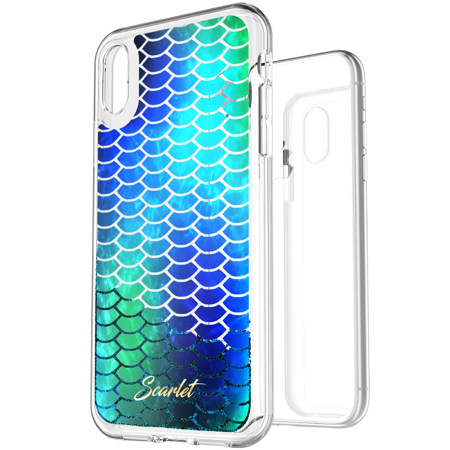 Ghostek Ariel Flowing Liquid Glitter Case for iPhone XR, Blue