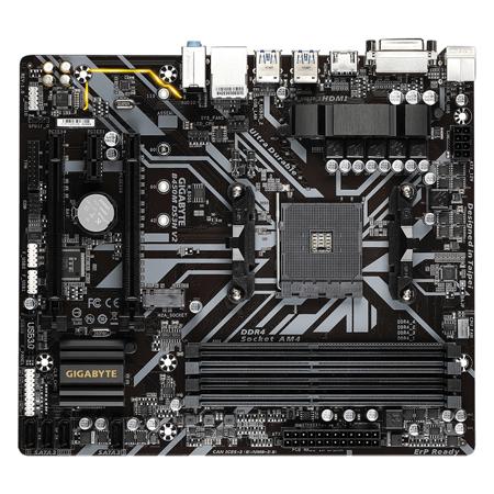 Gigabyte B450M DS3H V2 AMD AM4 Micro ATX Motherboard with PCIe Gen3 x4 M.2