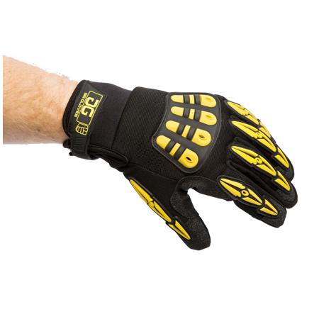 Gig Gear Large Original Gig Gloves, Black/Yellow, Pair