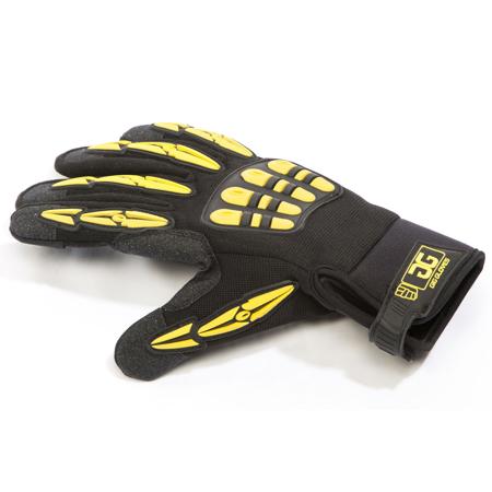 Gig Gear Large Original Gig Gloves, Black/Yellow, Pair