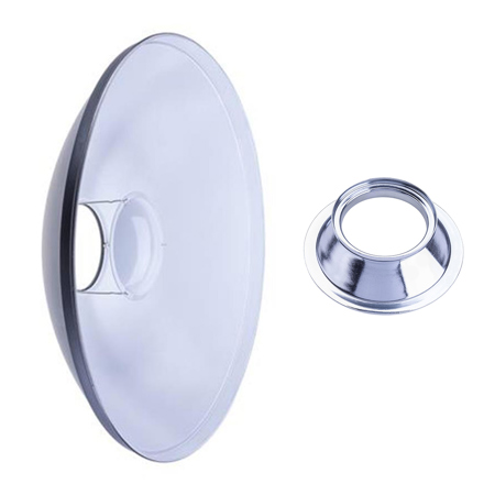 Glow 22" White Beauty Dish, Bundle with Adapter Ring