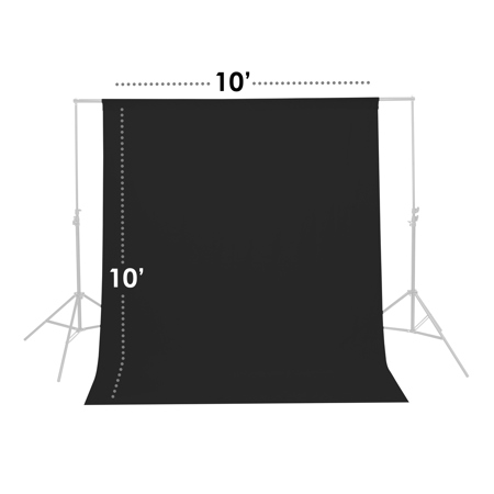 Glow Muslin Background - 10 x 10 ' (Black)