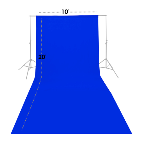 Glow Muslin Background - 10 x 20 ' (Chroma Blue) SKU#1627906