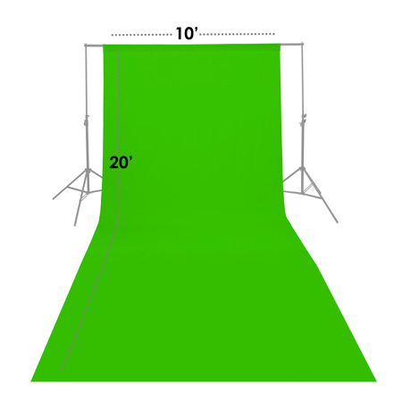 Glow Muslin Background - 10 x 20 ' (Chroma Green)