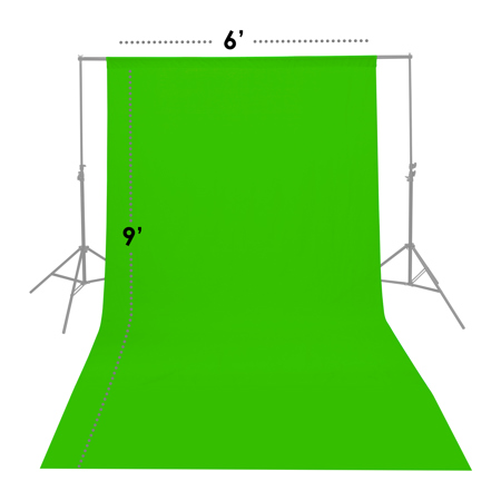 Glow Muslin Background - 6 x 9' (Chroma Green)