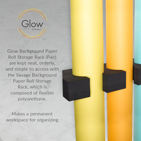 Glow Seamless Background Paper Roll Storage Rack, 2-Pack