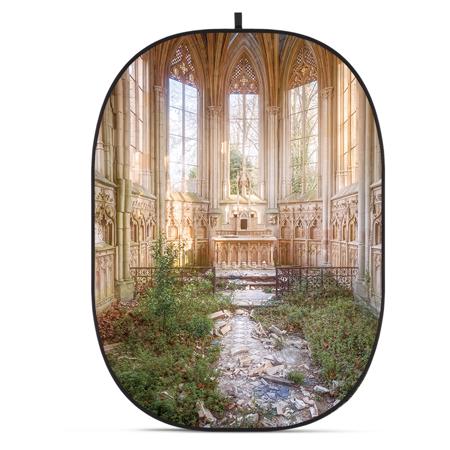 Glow CBA-CA0004 5x6.5' Fabric Collapsible Backdrop, Abandoned Sites
