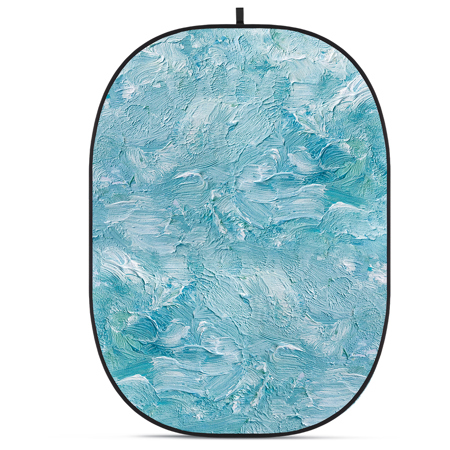 Glow CBA-PA0003 5x6.5' Fabric Collapsible Backdrop, Abstract Painting
